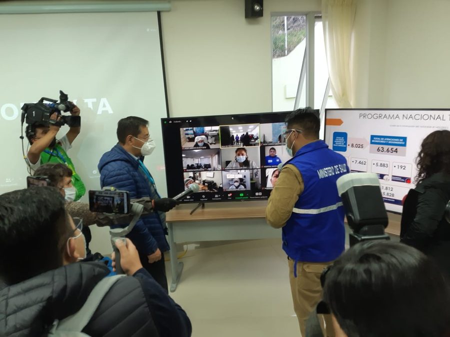 Encuentro institucional con el ex Presidente Luis Arce en BOL-110